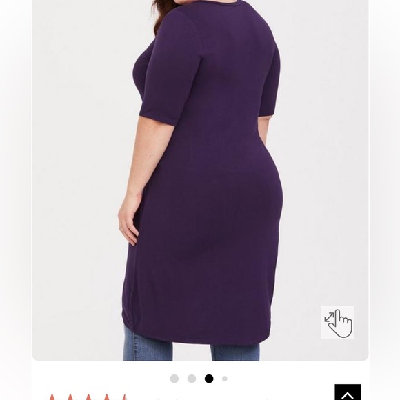 NWT Torrid Super Soft Asymmetric Side Twist Tunic Tank - Picture 3 of 8